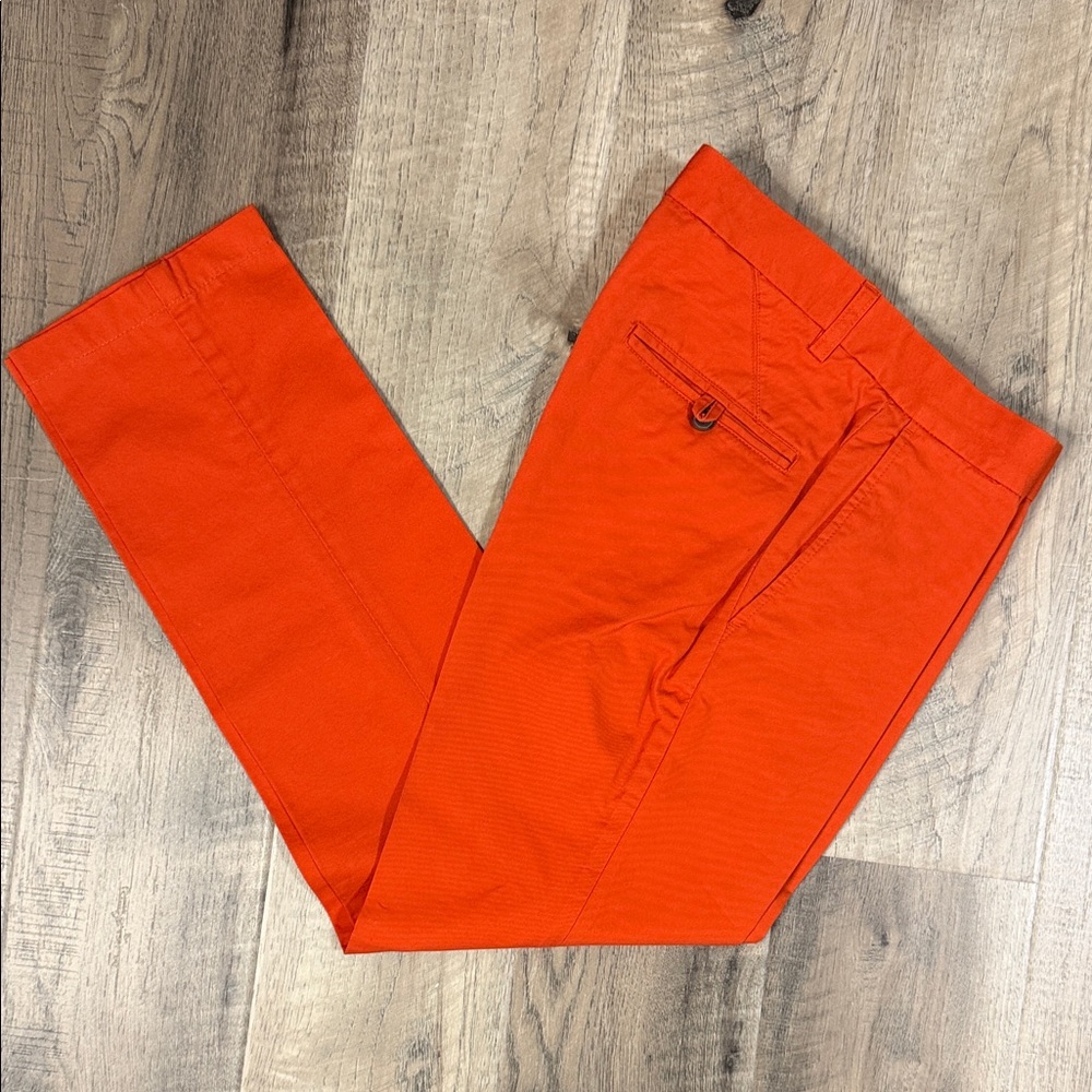 Men's Orange Stretch Chino Pants